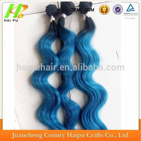 Coseplay no virgin hair 14-30" bule/purple/ grey/Bright color synthetic hair extensions