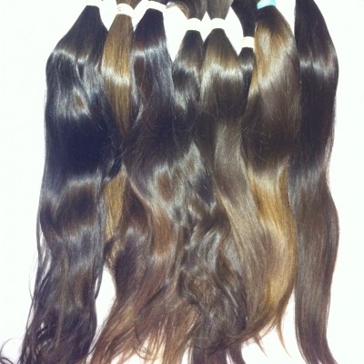 beautiful and gorgeous natural color european virgin hair bulk for wig