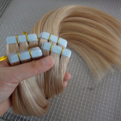 luxury quality hair tape hair extensions with cuticle on the hair