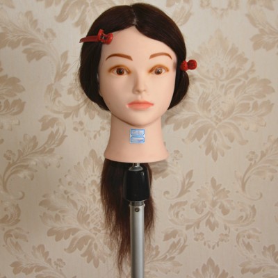 70% Real Human Hair Training Head 18" Human Hair doll head Styling Cosmetology Hairdressing Mannequin Head