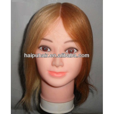 12 inch human hair training head/practice head/mannequin head