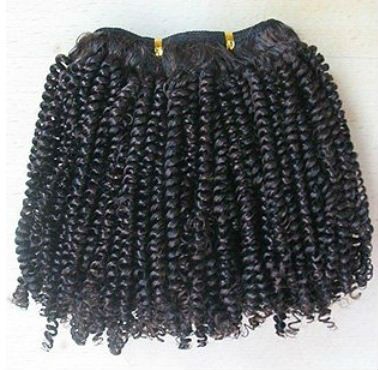 Kinky curl heat resistant synthetic hair extensions for black women