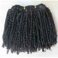 Kinky curl heat resistant synthetic hair extensions for black women